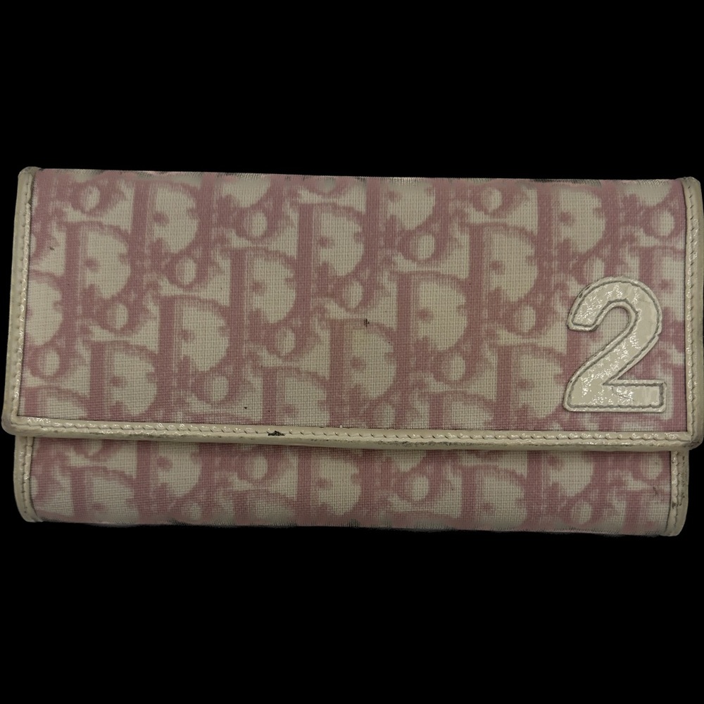 Christian Dior  Trotter Long Logo Pink Vintage Wallet - Picture 2 of 6